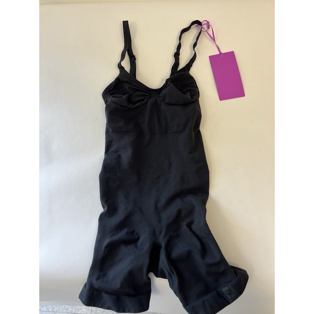 Fendi x Skims Black Sculpting Mid-Thigh Bodysuit Size Small New
